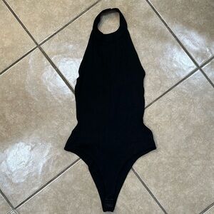 Black backless bodysuit